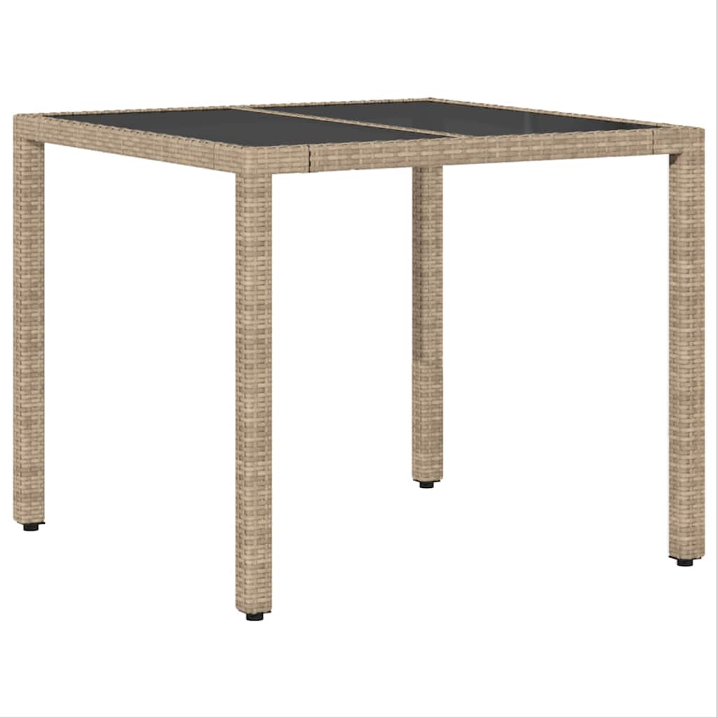 Garten Essgruppe 5 pcs Beige Poly Rattan