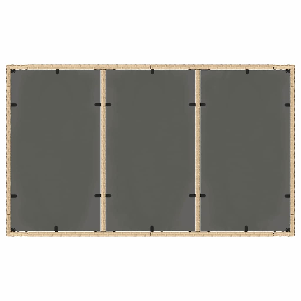 Garten Essgruppe 7 pcs Beige Poly Rattan