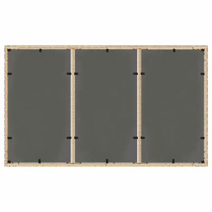 Garten Essgruppe 7 pcs Beige Poly Rattan