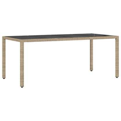 Garten Essgruppe 9 pcs Beige PE Rattan