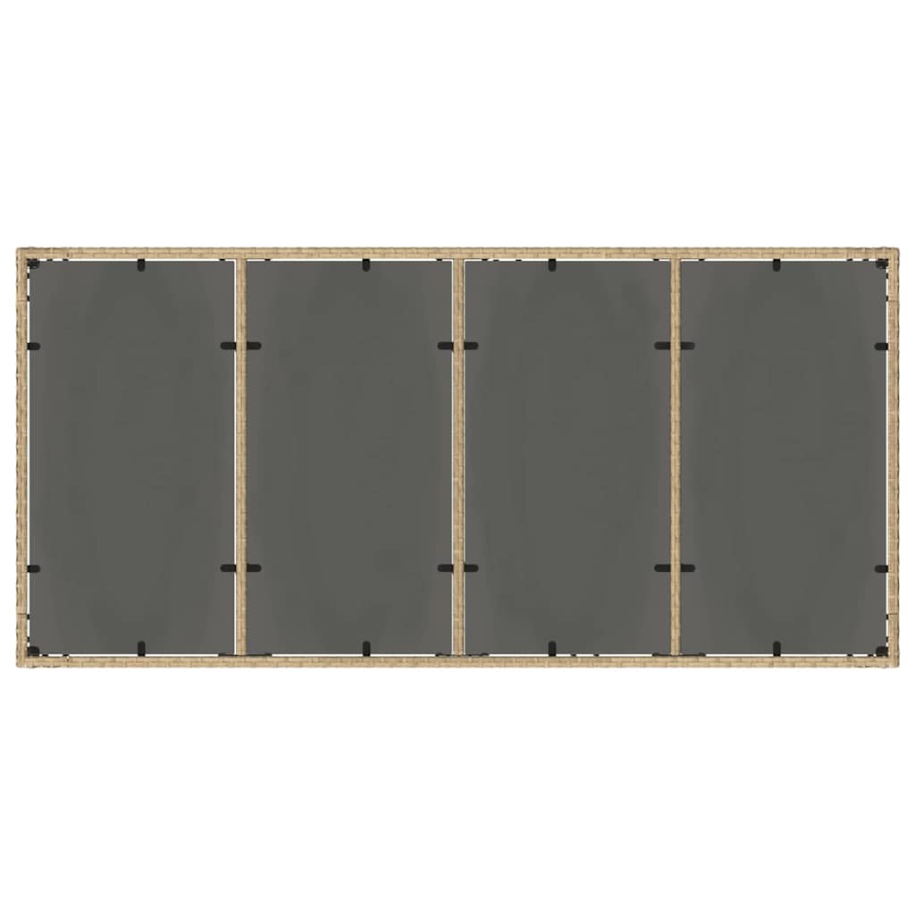 Garten Essgruppe 9 pcs Beige PE Rattan