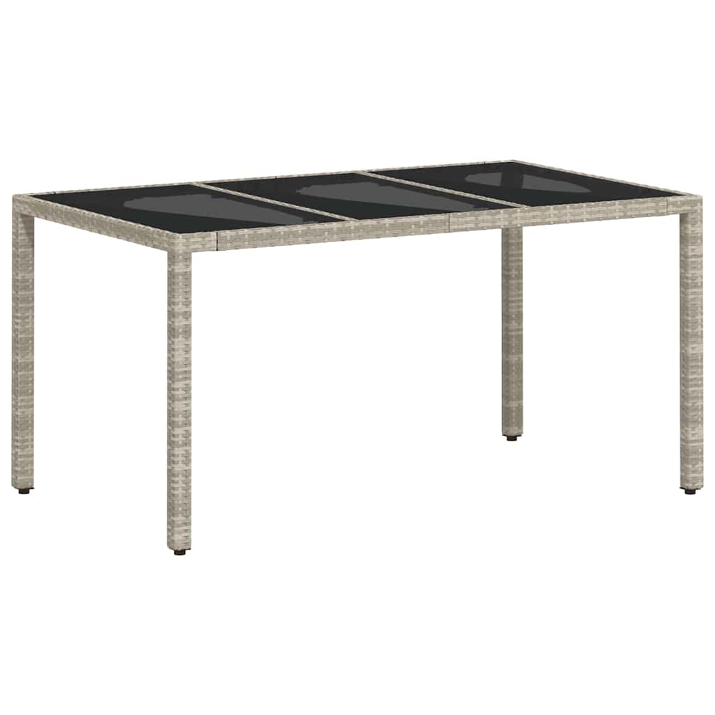 Garten Essgruppe 5 pcs Hellgrau Poly Rattan