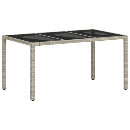 Garten Essgruppe 5 pcs Hellgrau Poly Rattan