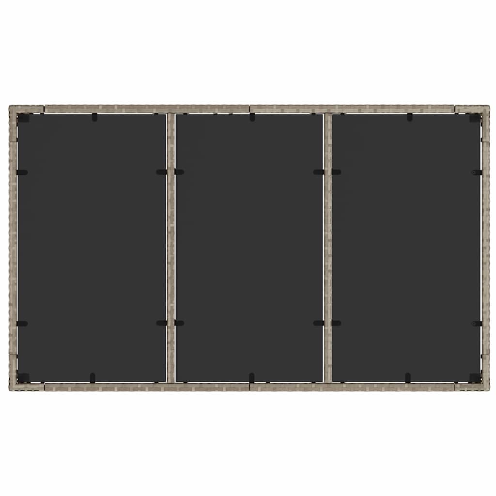 Garten Essgruppe 5 pcs Hellgrau Poly Rattan
