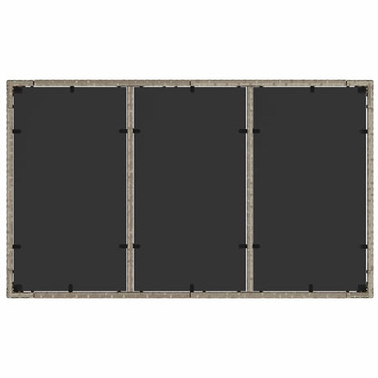 Garten Essgruppe 5 pcs Hellgrau Poly Rattan