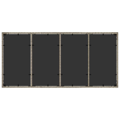 Garten Essgruppe 9 pcs Hellgrau Poly Rattan