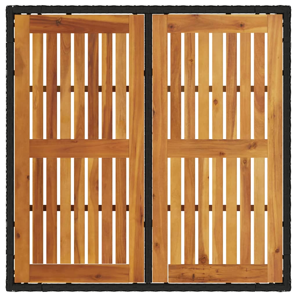 Garten Essgruppe 5 pcs Schwarz Poly Rattan