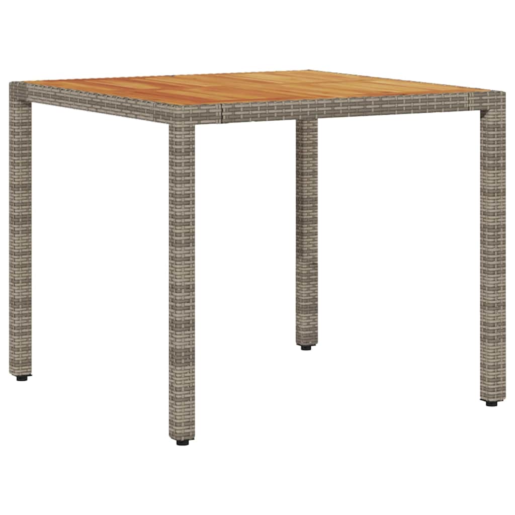 Garten Essgruppe 5 pcs Grau Poly Rattan