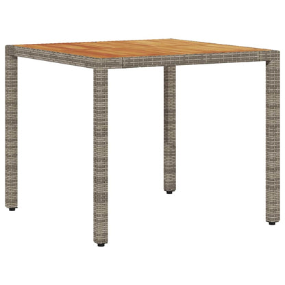 Garten Essgruppe 5 pcs Grau Poly Rattan