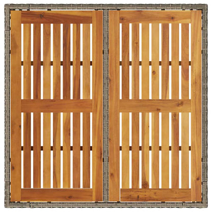 Garten Essgruppe 5 pcs Grau Poly Rattan
