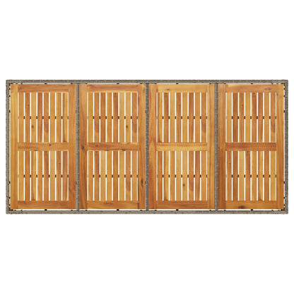 Garten Essgruppe 9 pcs Grau Poly Rattan