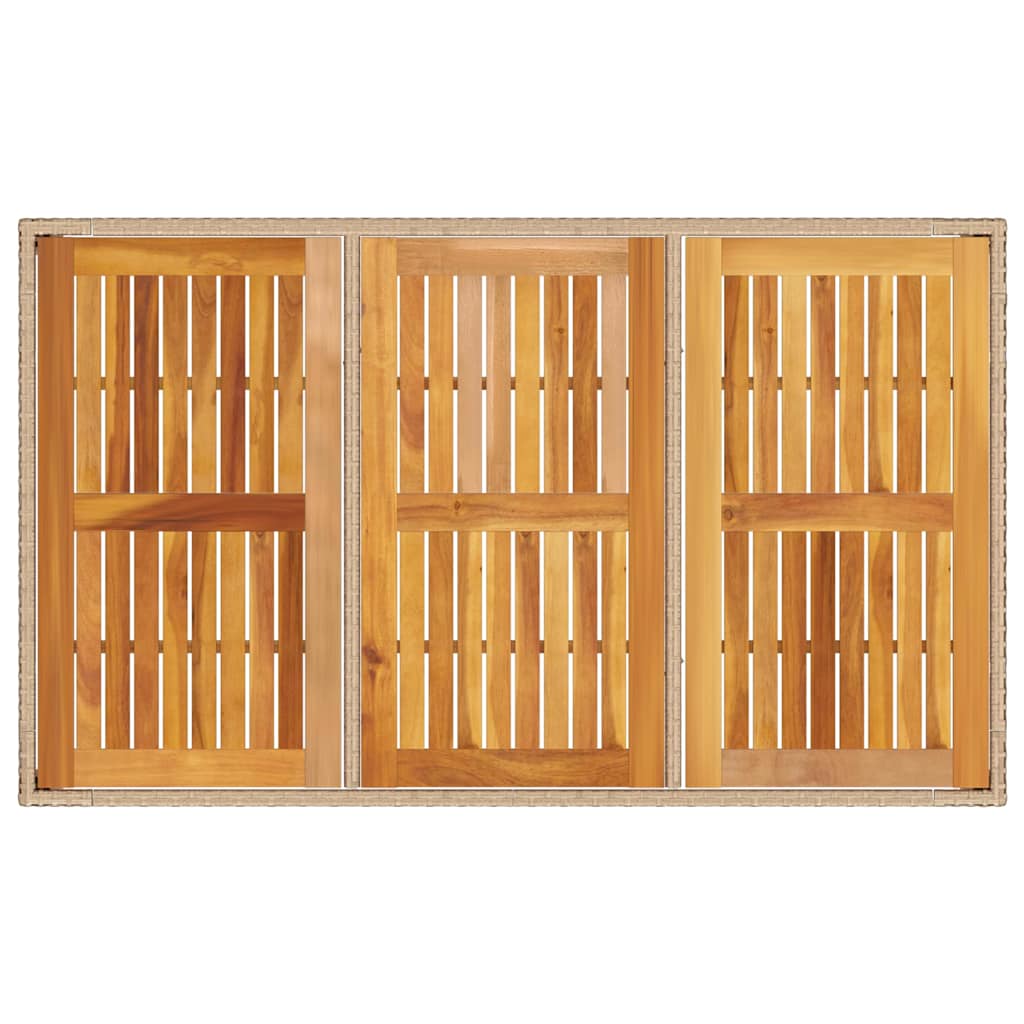 Garten Essgruppe 5 pcs Beige Poly Rattan