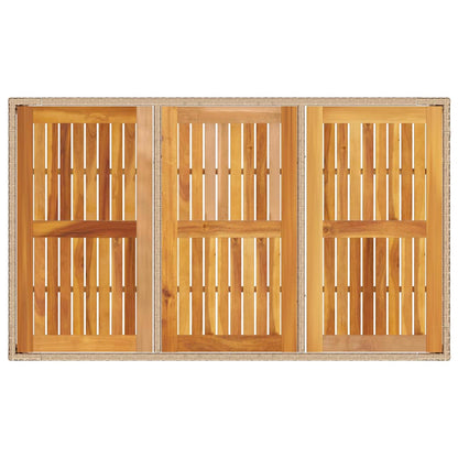 Garten Essgruppe 5 pcs Beige Poly Rattan