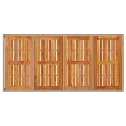 Garten Essgruppe 7 pcs Beige Poly Rattan