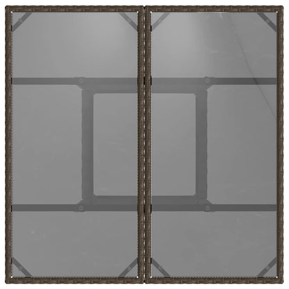 Garten Essgruppe 5 pcs Braun Poly Rattan