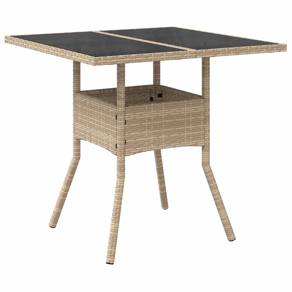 Garten Essgruppe 3 pcs Beige Poly Rattan