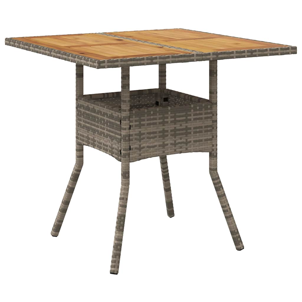 Garten Essgruppe 5 pcs Grau Poly Rattan