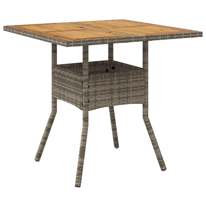 Garten Essgruppe 5 pcs Grau Poly Rattan