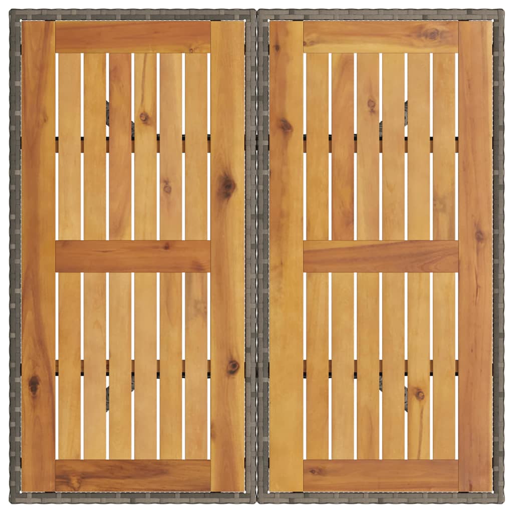 Garten Essgruppe 5 pcs Grau Poly Rattan