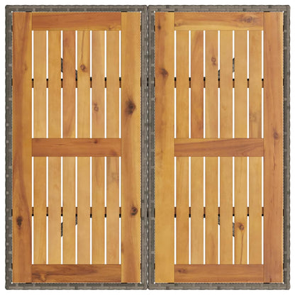 Garten Essgruppe 5 pcs Grau Poly Rattan