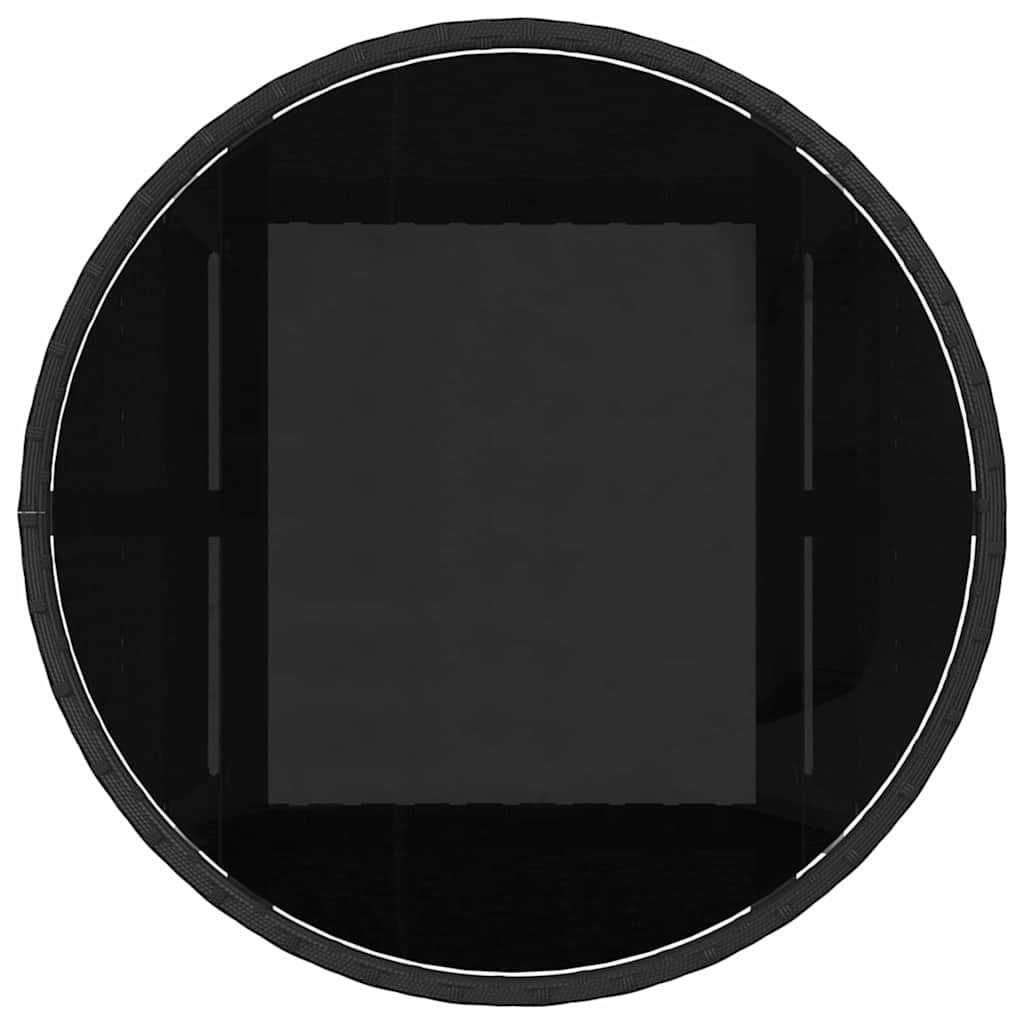 Garten Essgruppe 5 pcs Schwarz Poly Rattan