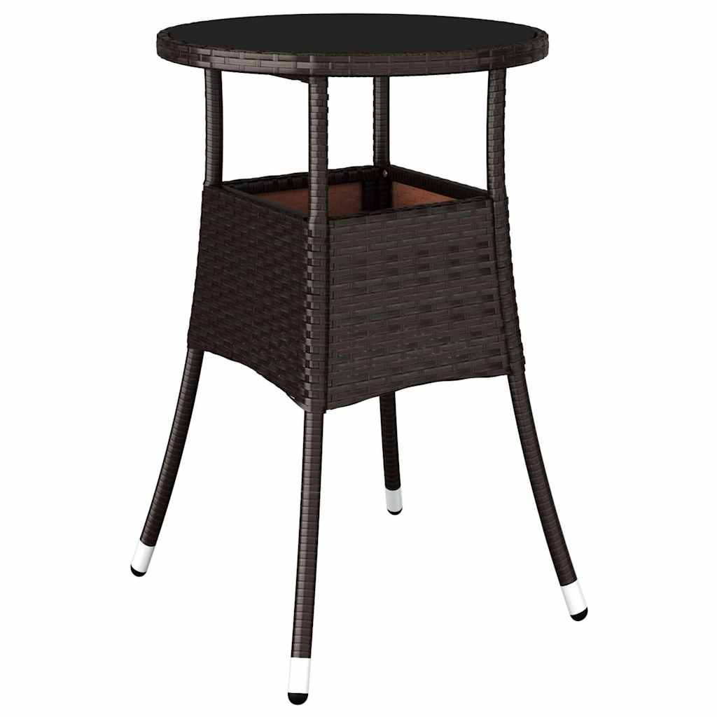 Garten Essgruppe 5 pcs Braun Poly Rattan