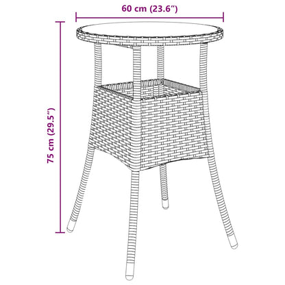 Garten Essgruppe 5 pcs Braun Poly Rattan