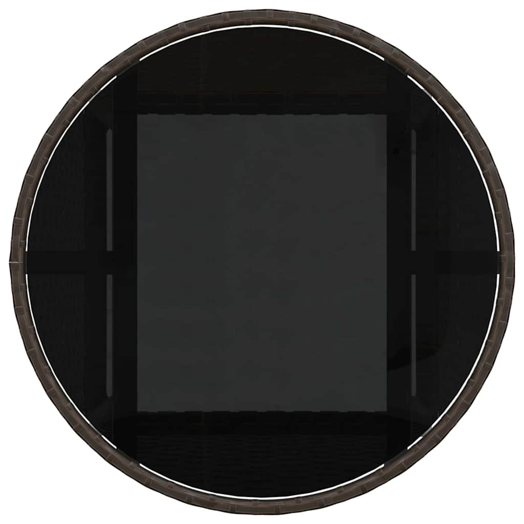 Garten Essgruppe 5 pcs Braun Poly Rattan