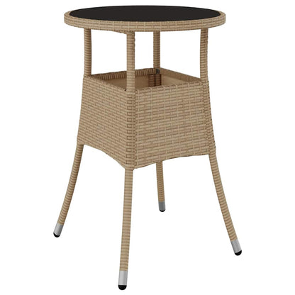 Garten Essgruppe 5 pcs Beige Poly Rattan