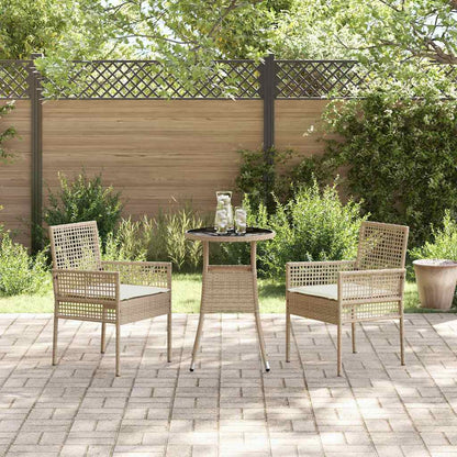 Garten Essgruppe 3 pcs Beige Poly Rattan