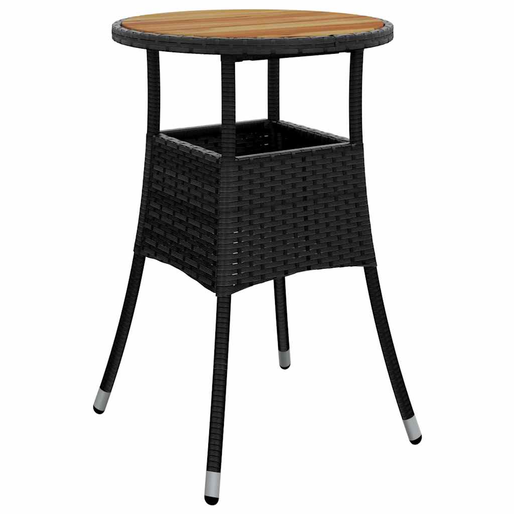 Garten Essgruppe 5 pcs Schwarz Poly Rattan