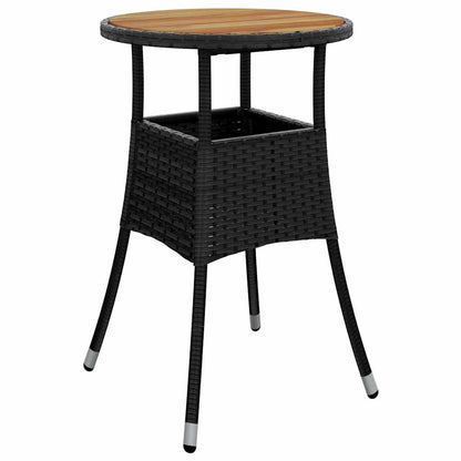 Garten Essgruppe 5 pcs Schwarz Poly Rattan