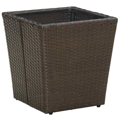 Garten Bistro Set 3 pcs Braun Poly Rattan