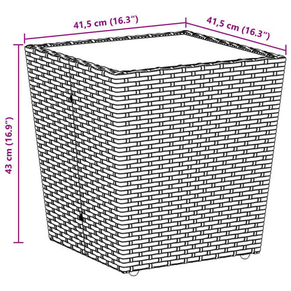 Garten Bistro Set 3 pcs Braun Poly Rattan