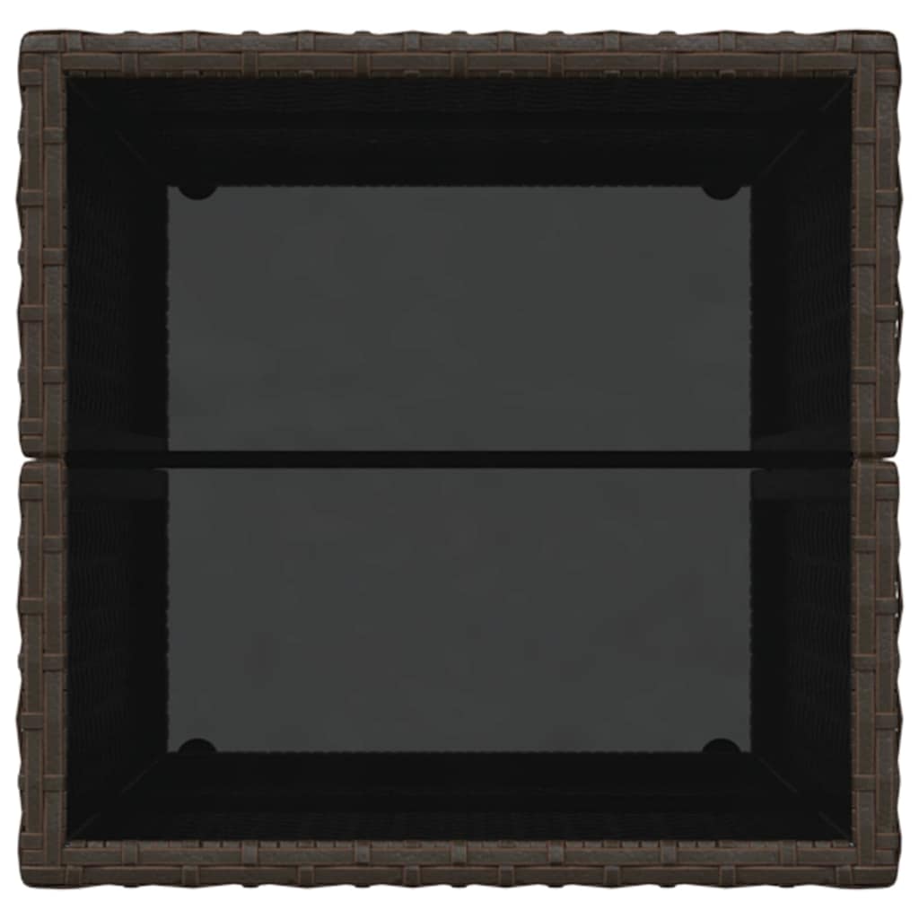 Garten Bistro Set 3 pcs Braun Poly Rattan