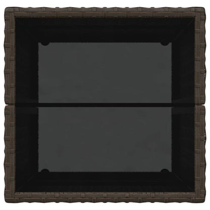 Garten Bistro Set 3 pcs Braun Poly Rattan