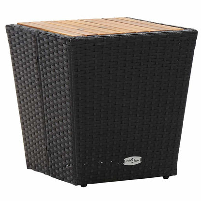 Garten Bistro Set 3 pcs Schwarz Poly Rattan