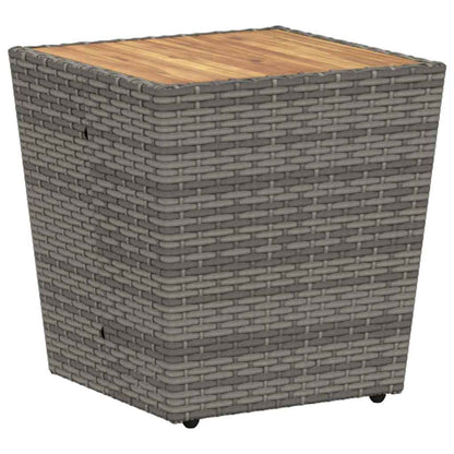 Garten Bistro Set 3 pcs Grau Poly Rattan