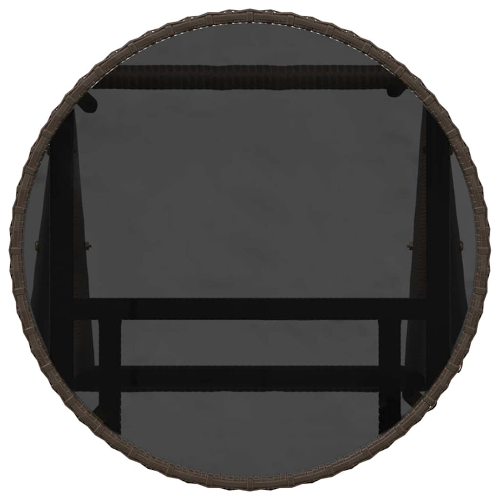 Garten Bistro Set 3 pcs Braun Poly Rattan