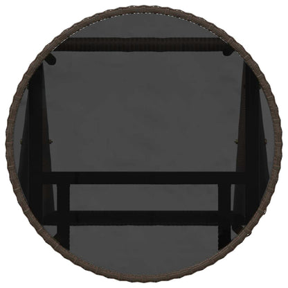 Garten Bistro Set 3 pcs Braun Poly Rattan