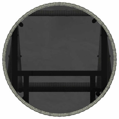 Garten Bistro Set 3 pcs Grau Poly Rattan