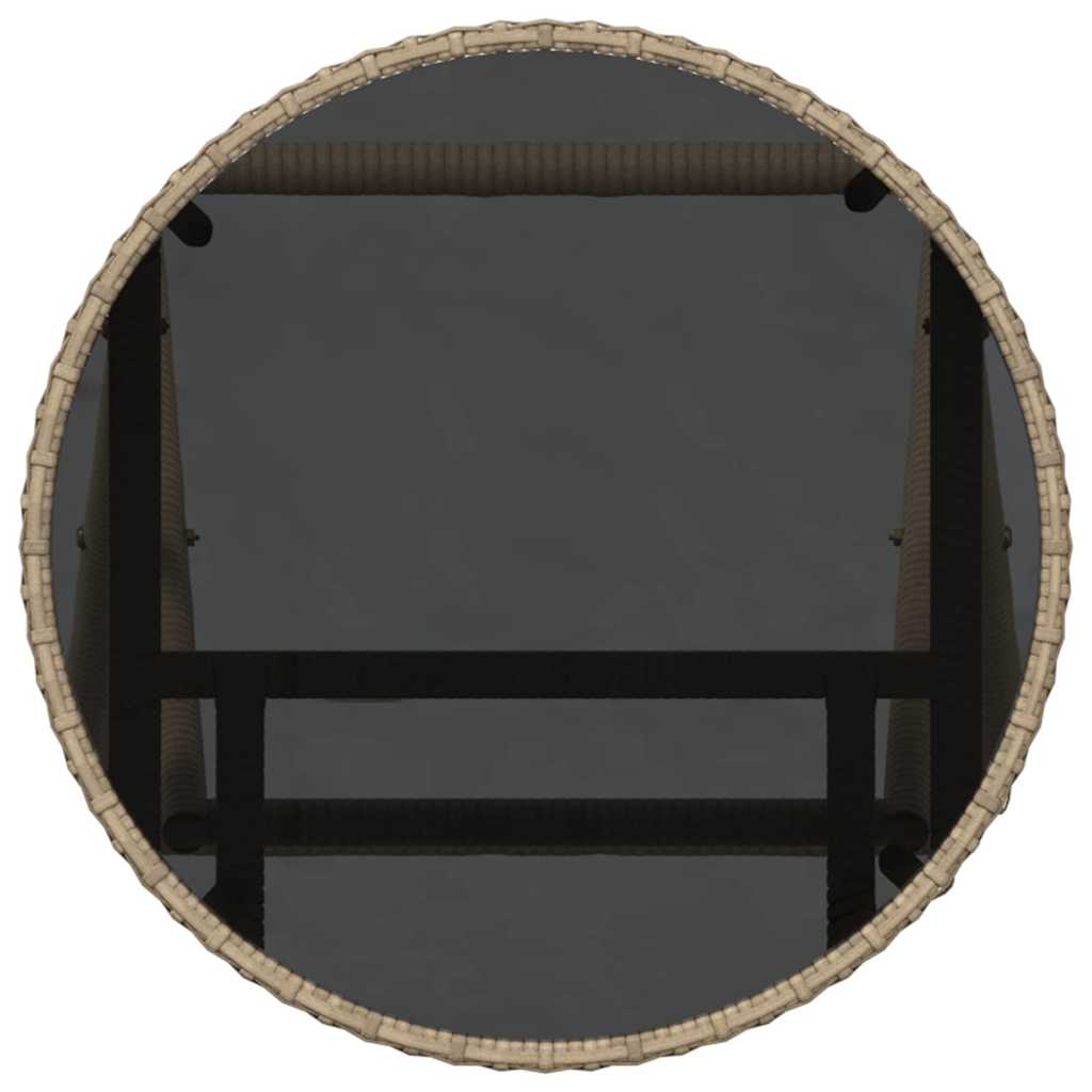 Garten Bistro Set 3 pcs Beige Poly Rattan