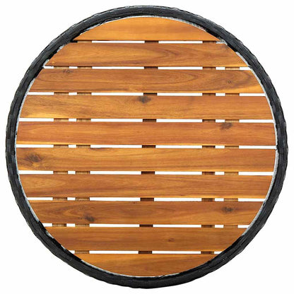 Garten Bistro Set 3 pcs Schwarz Poly Rattan