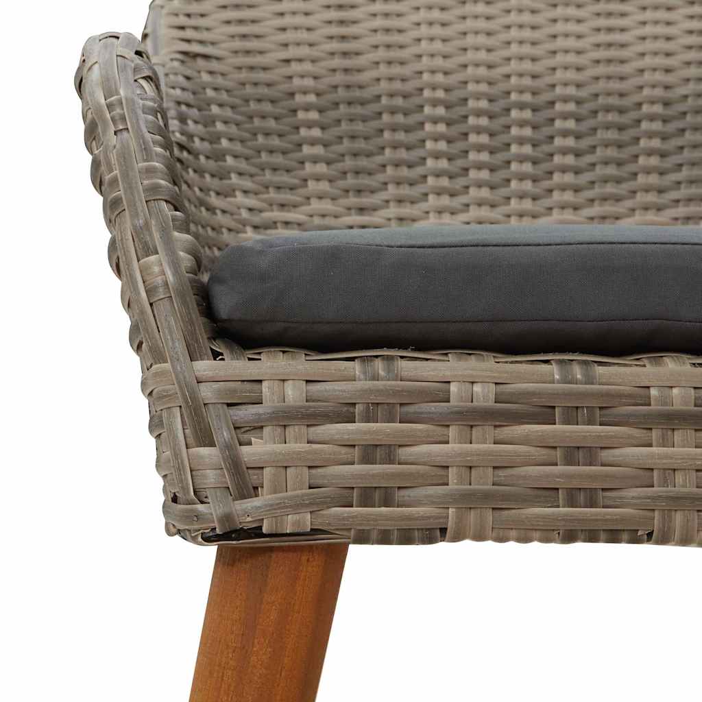 Gartenstuhl 2 pcs Schwarz 55 x 62,5 x 82 cm Poly-Rattan