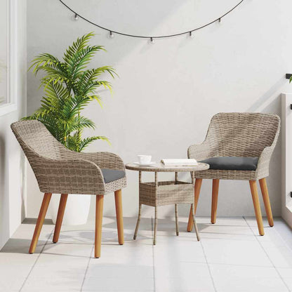 Gartenstuhl 2 pcs Schwarz 55 x 62,5 x 82 cm Poly-Rattan