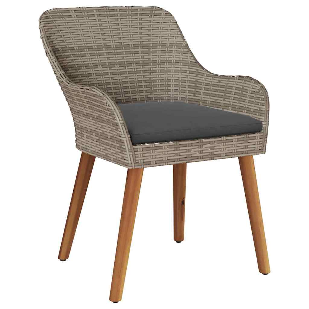 Gartenstuhl 2 pcs Schwarz 55 x 62,5 x 82 cm Poly-Rattan