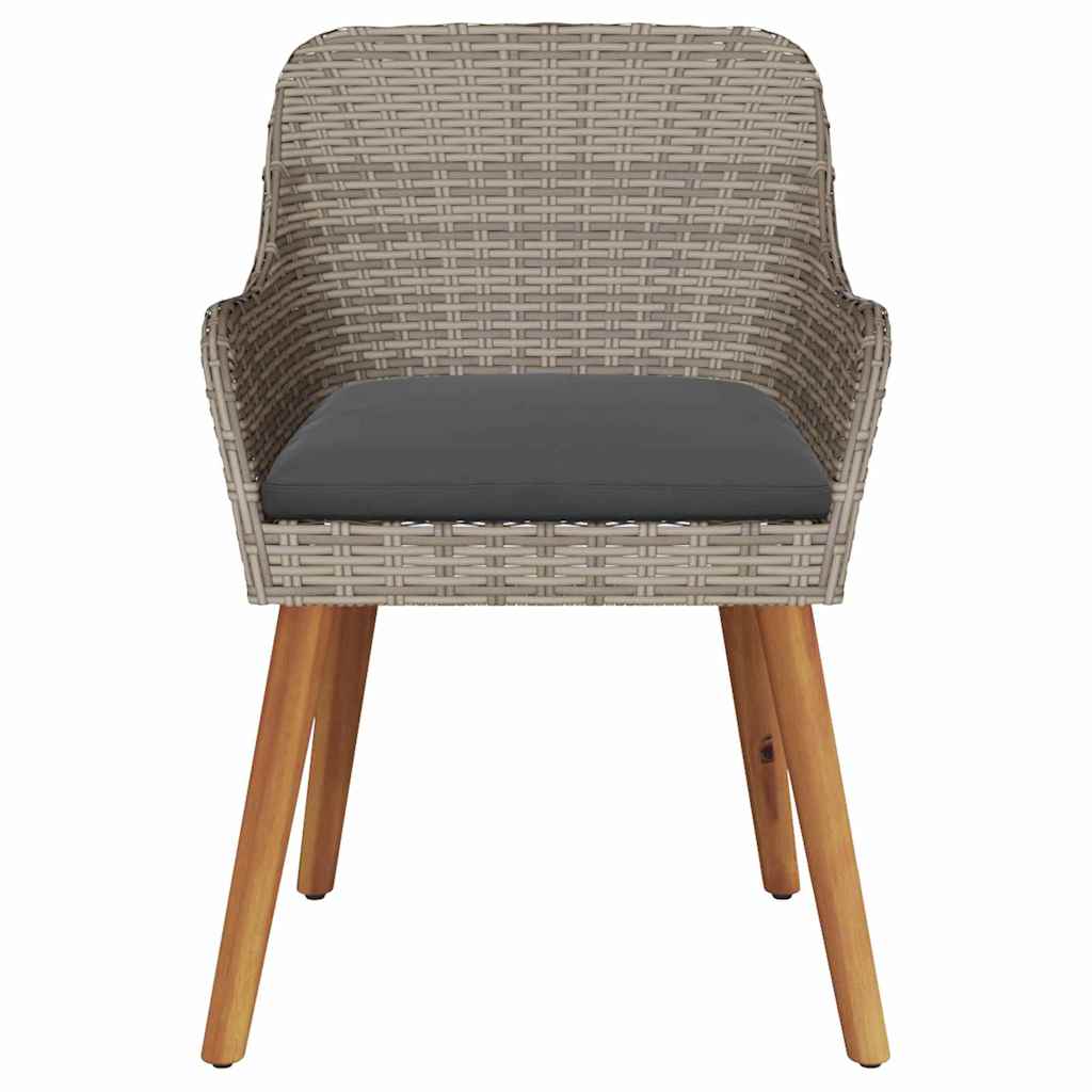 Gartenstuhl 2 pcs Schwarz 55 x 62,5 x 82 cm Poly-Rattan