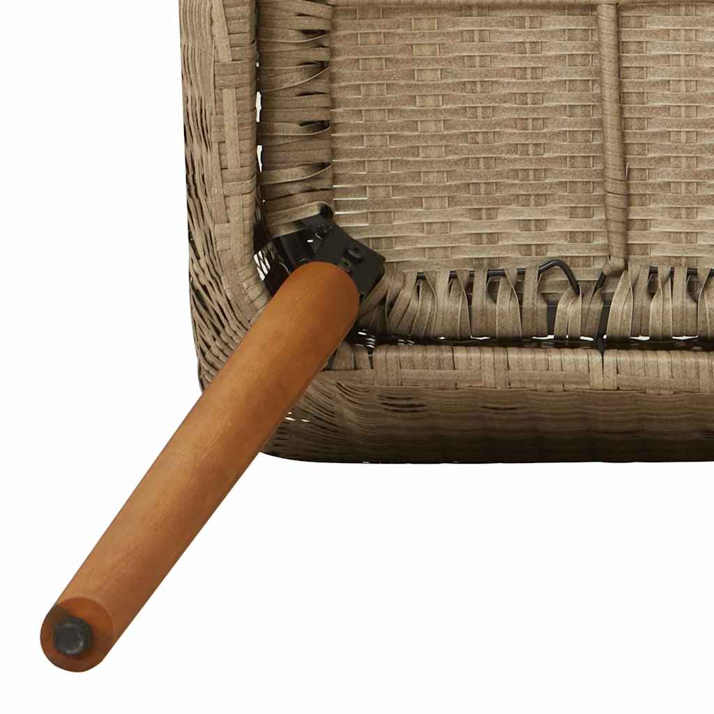 Gartenstuhl 2 pcs Beige 55 x 62,5 x 82 cm Poly-Rattan