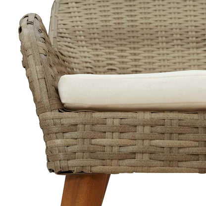 Gartenstuhl 2 pcs Beige 55 x 62,5 x 82 cm Poly-Rattan