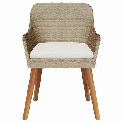 Gartenstuhl 2 pcs Beige 55 x 62,5 x 82 cm Poly-Rattan
